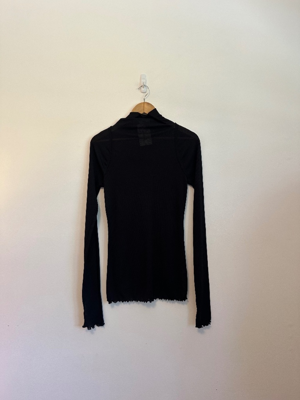 Free People Close to Home Layering Ribbed Turtleneck in Black | Size Medium